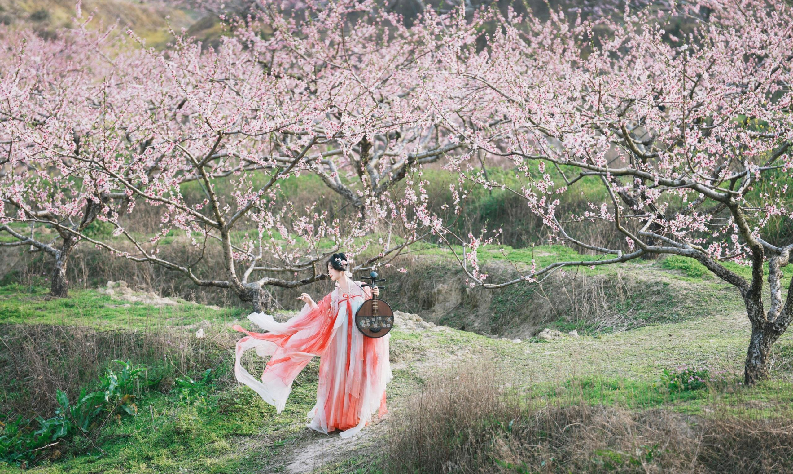 夏煦 – 《古风桃花人像》[19P]